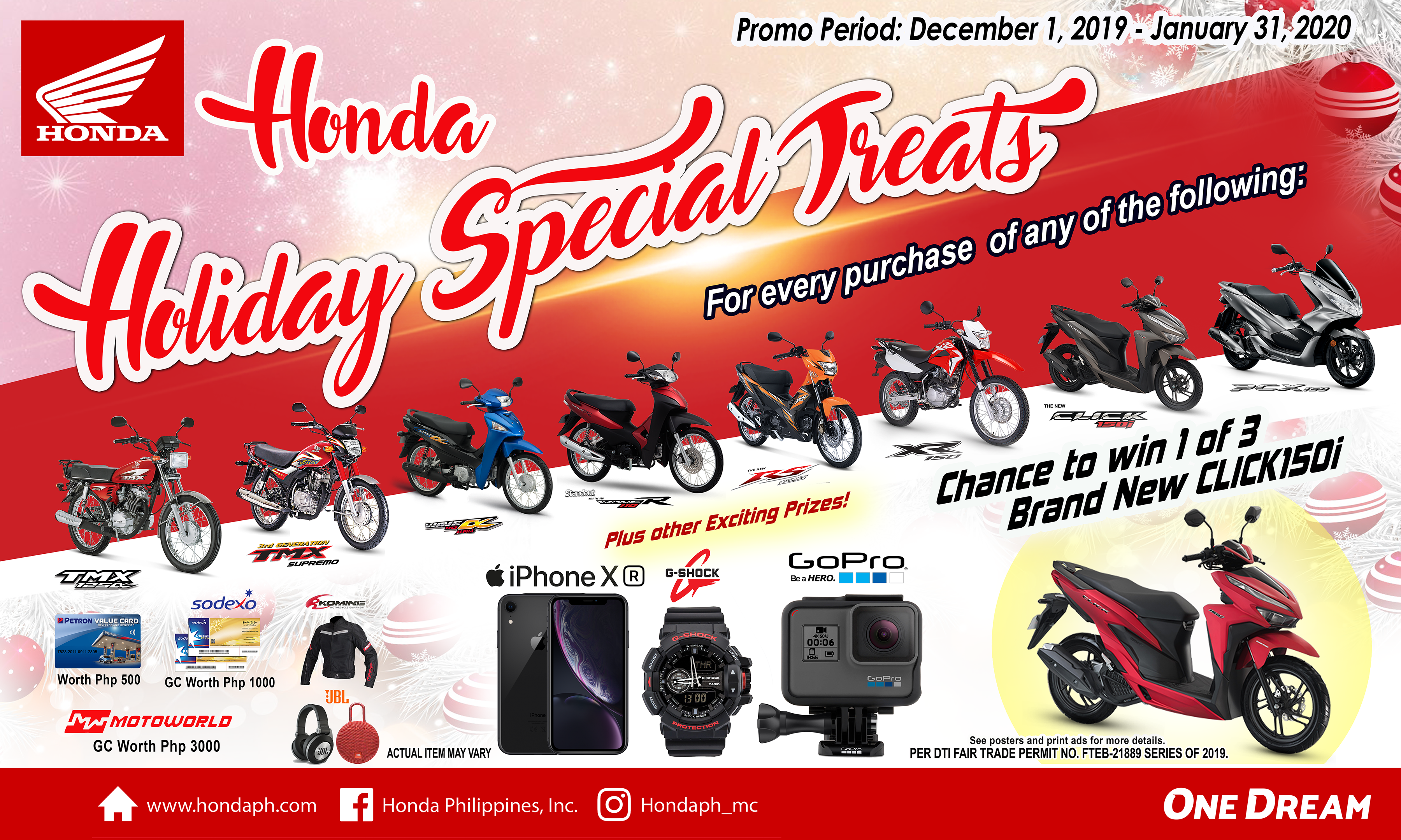 Honda on sale promo motorcycle